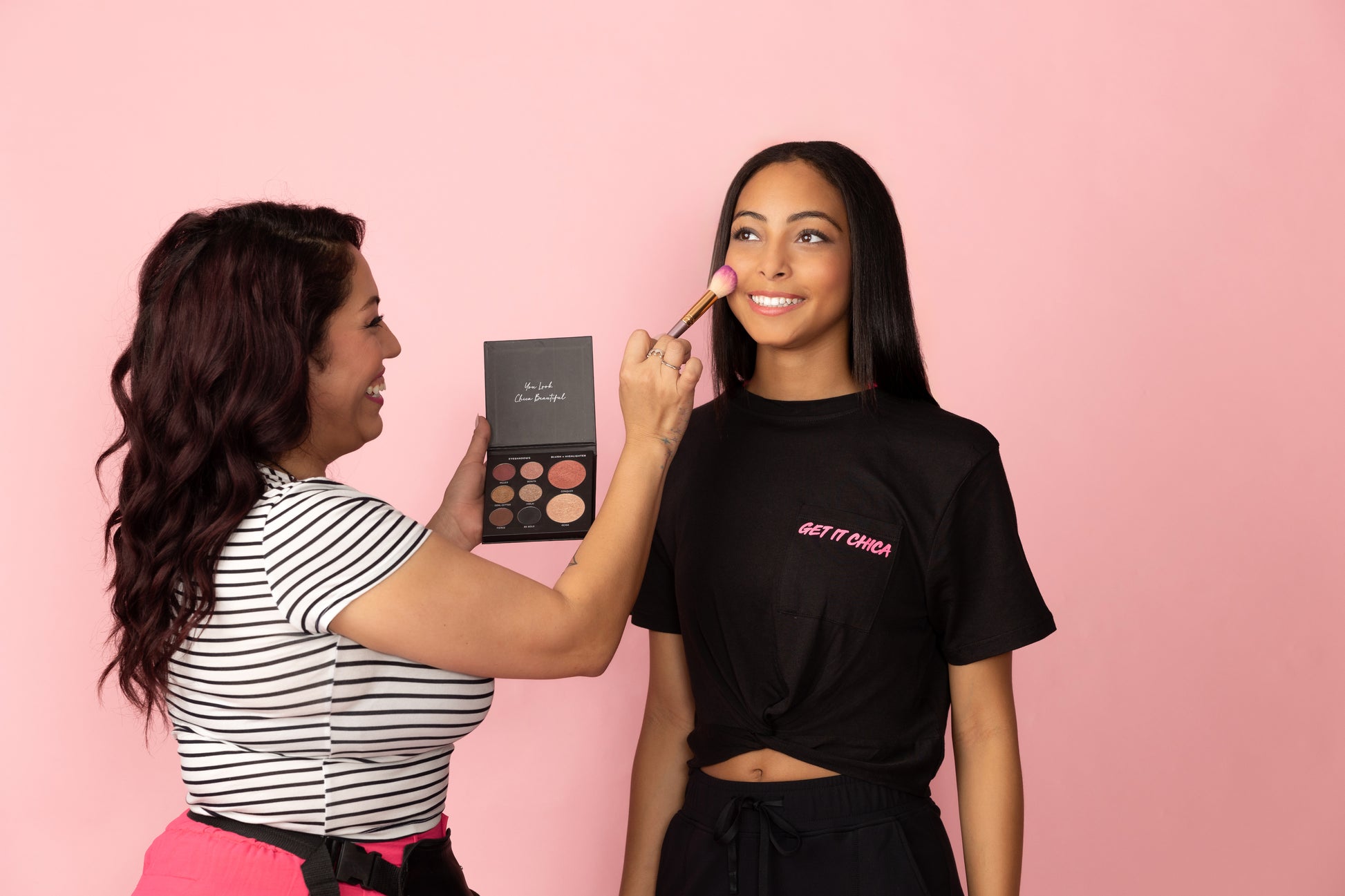 chica beauty get it chica all in one face palette eyeshadows blush and highlighter