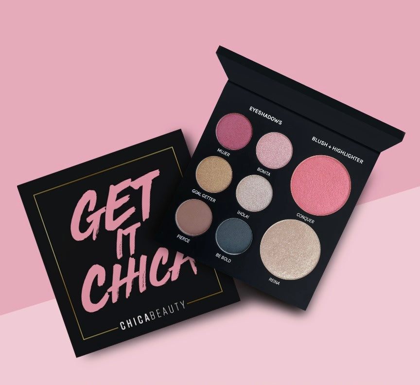 ✨NEW✨ GET IT CHICA All-In-One Beauty Face – - Ey 6 Blush, Highlighter Palette Chica 