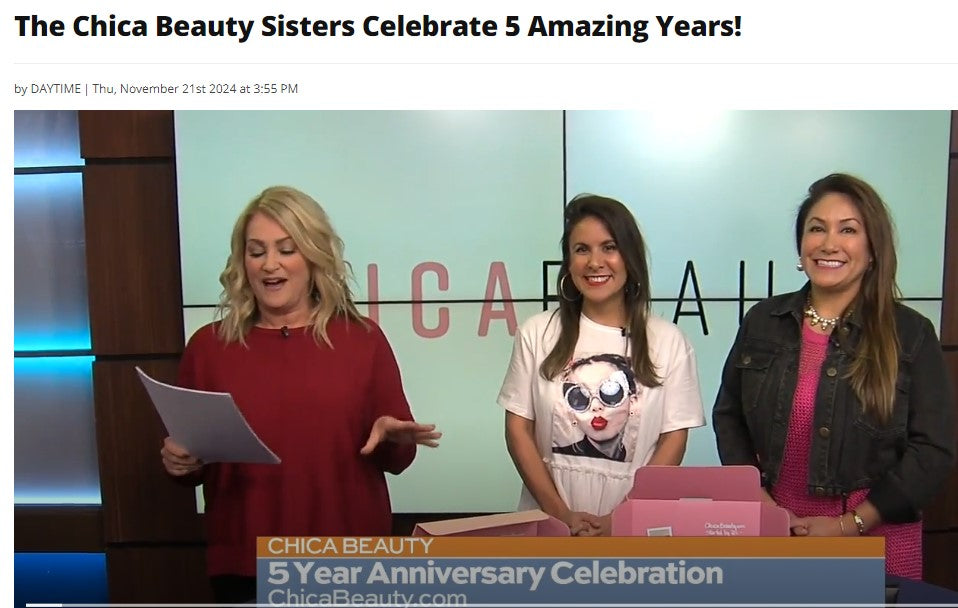Chica Beauty on San Antonio Living Morning Show Celebrating 5th Birthday!